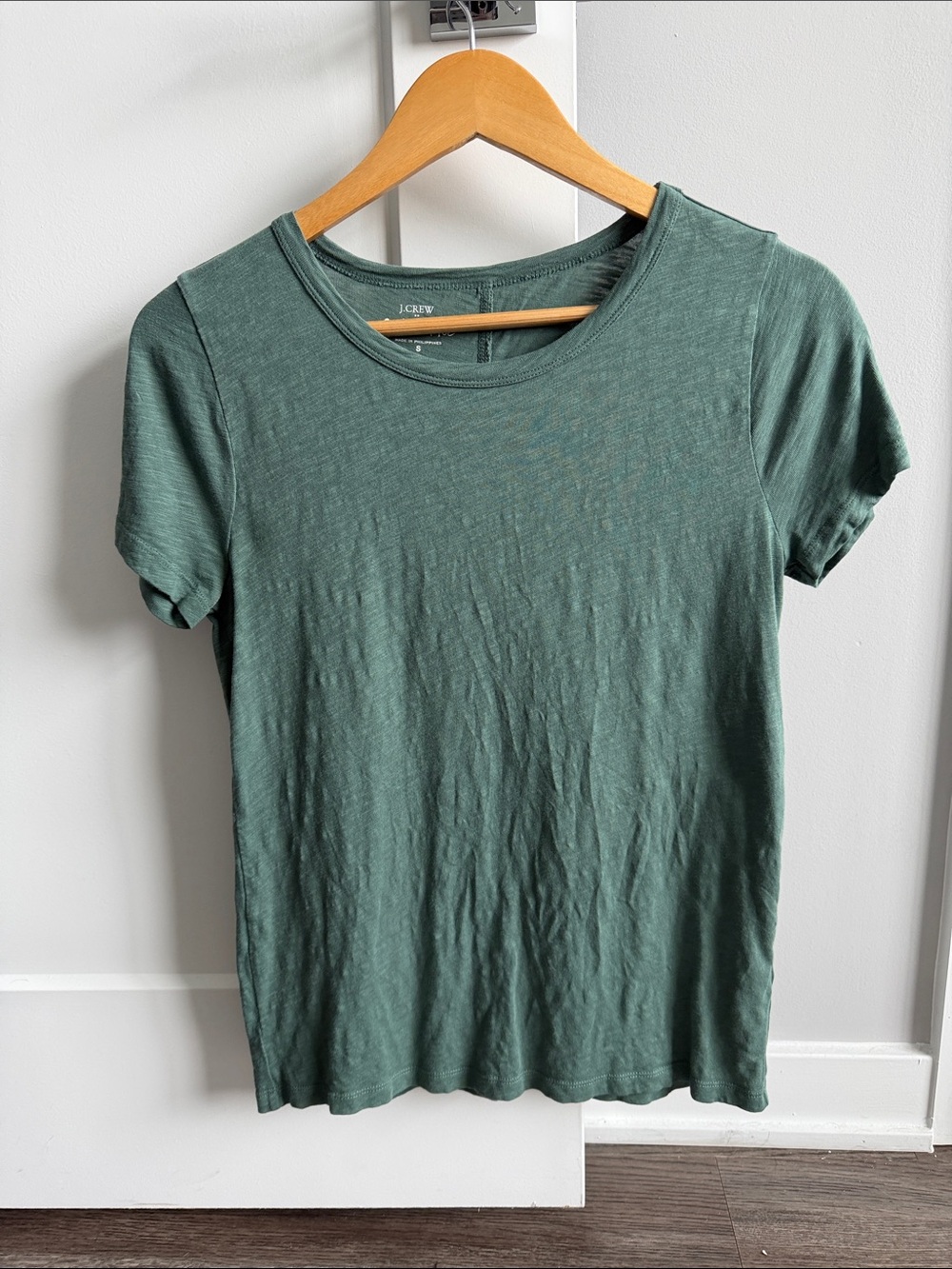 J. Crew Women's Short Sleeve Crewneck Tee in Forest Green